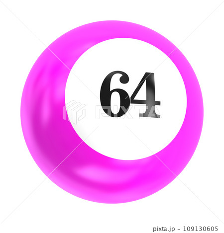 number ball 3d render number ball 3d render 109130605