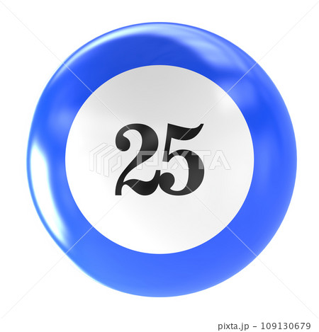 number ball 3d render 109130679