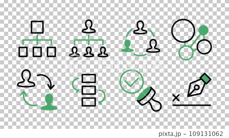 Organization/workflow/approval icon set Line width variable Organization/workflow/approval icon set Line width variable 109131062