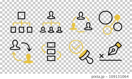 Organization/workflow/approval icon set Line width variable Organization/workflow/approval icon set Line width variable 109131064