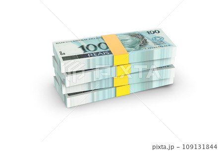 packs of dollars isolated on white background 109131844