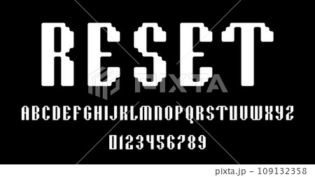 Set of alphabets font letters and numbers Set of alphabets font letters and numbers 109132358