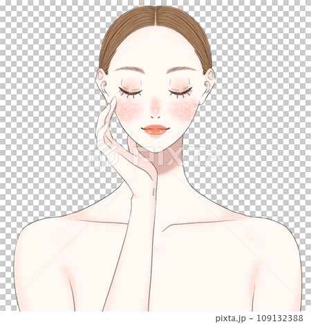 A woman whose eyes are closed A woman whose eyes are closed 109132388