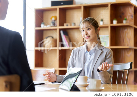 説明をする営業職のビジネスウーマン 説明をする営業職のビジネスウーマン 109133106