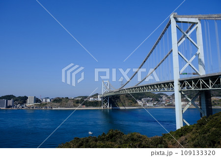 めかりPA (上り) 展望デッキから見た関門橋 109133320