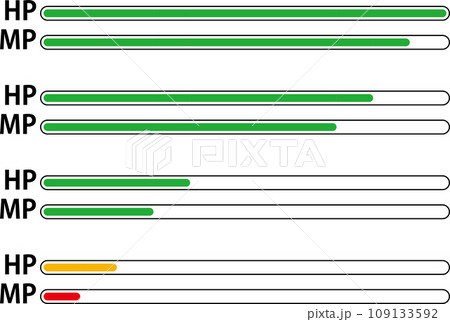 ゲームの HPとMPゲージ 109133592