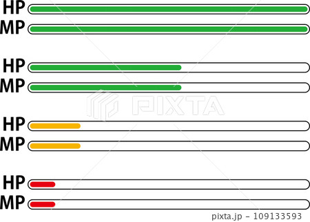ゲームの HPとMPゲージ ゲームの HPとMPゲージ 109133593