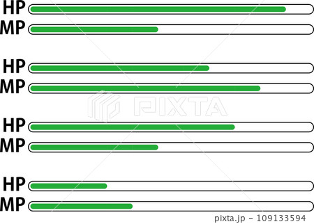 ゲームの HPとMPゲージ ゲームの HPとMPゲージ 109133594