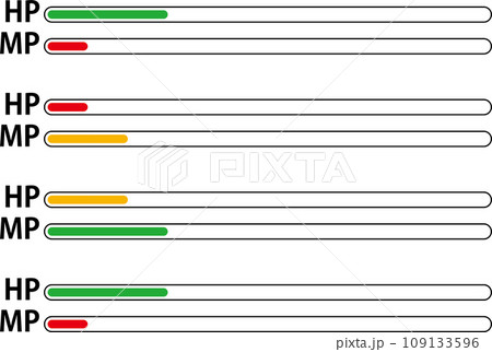 ゲームの HPとMPゲージ 109133596
