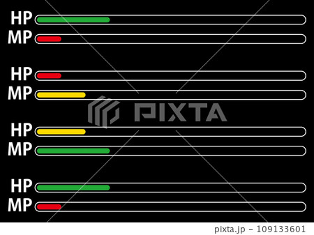 ゲームの HPとMPゲージ 109133601