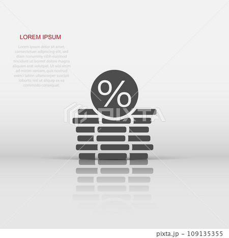 Coins stack icon in flat style. Dollar coin vector illustration on white isolated background. Money stacked business concept. Coins stack icon in flat style. Dollar coin vector illustration on white isolated background. Money stacked business concept. 109135355