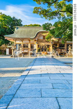 奈良県生駒郡斑鳩町の龍田神社 拝殿 奈良県生駒郡斑鳩町の龍田神社 拝殿 109136208