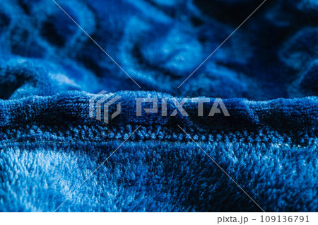 青色のフリース生地 青色のフリース生地 109136791