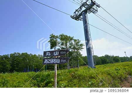 小樽のシンボル天狗山「鼻なで天狗さん」港の見えるスキー場 109136804