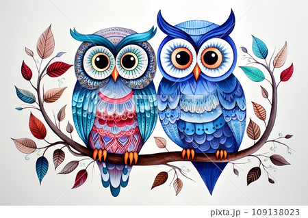 カラフルなフクロウ Amazon.co.jp: KAKISO 30x30 cm カラフルなフクロウカラフルな鳥
