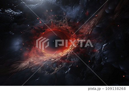 Black hole in outer space. Generative AI 109138268