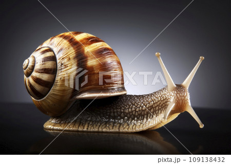 Beautiful snail with horns. Generative AI 109138432