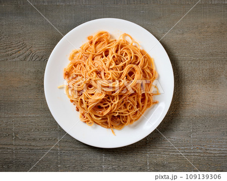 plate of spaghetti plate of spaghetti 109139306