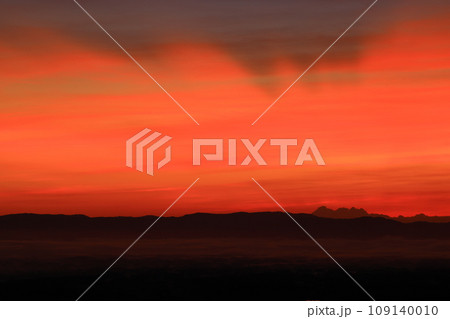 岩手県奥州市　夜明けの風景 109140010