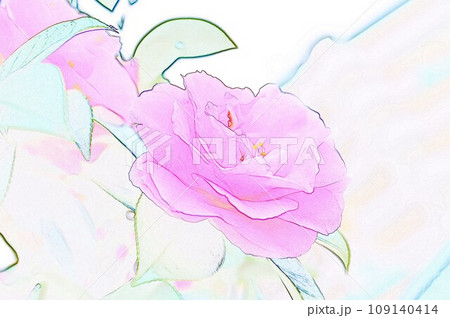 春を待つ季節に咲く椿のイラスト3 109140414