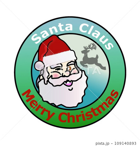 サンタクロースエンブレムのイラスト 109140893