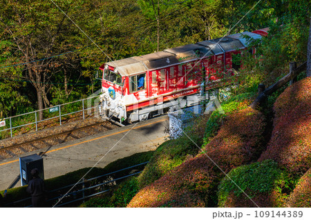 静岡県大井川鐵道の絶景巡り 奥大井湖上駅からの景色 静岡県大井川鐵道の絶景巡り 奥大井湖上駅からの景色 109144389