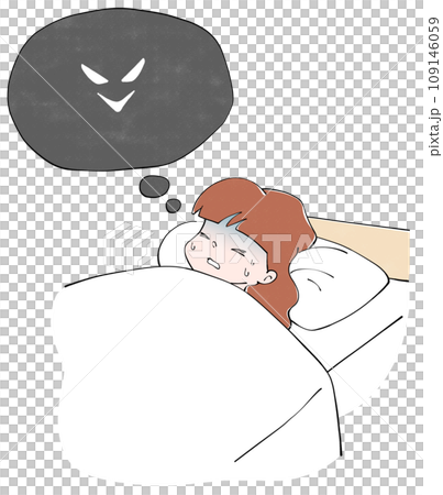 悪夢を見るイラストのイラスト素材 [109146059] - PIXTA