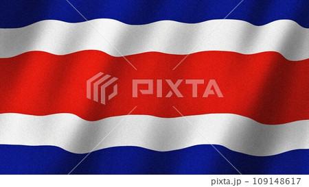 Costa Rica flag waving in the wind. Flag of Costa Rica images Costa Rica flag waving in the wind. Flag of Costa Rica images 109148617