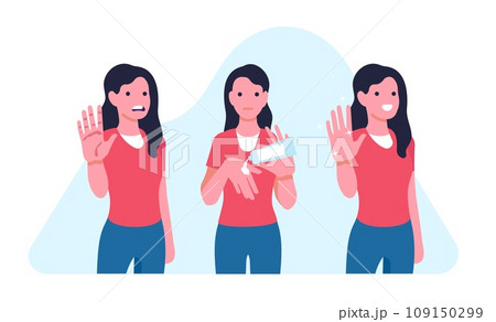 Woman using hand cream. Before and after view. Girl applying moisturizer. Beauty and dermatology treatment. Cosmetic lotion. Palms skin with inflammation and redness. Vector concept 109150299