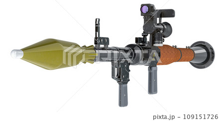 Anti-tank guided missile with rocket, 3D rendering Anti-tank guided missile with rocket, 3D rendering 109151726