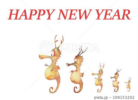 年賀素材 2024 令和6年 辰年 年賀素材 2024 令和6年 辰年 109153202