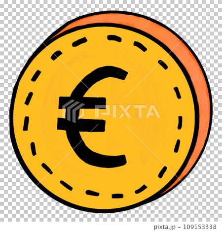 gold coin euro with the symbol of bitcoin gold coin euro with the symbol of bitcoin 109153338