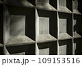 Concrete fence. Stone fence. Concrete Structure in Cage. 109153516