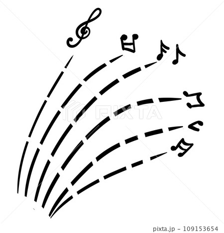 music notes on the rope 109153654
