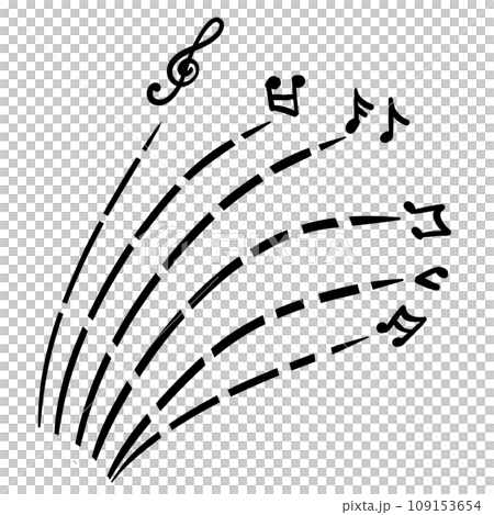 music notes on the rope 109153654