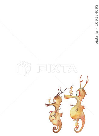 年賀素材 2024 令和6年 辰年 年賀素材 2024 令和6年 辰年 109154095