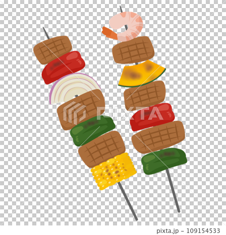 燒烤串插畫 109154533