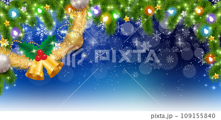クリスマス　雪　冬　風景　背景 109155840