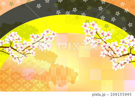 桜　春　和柄　背景 109155945