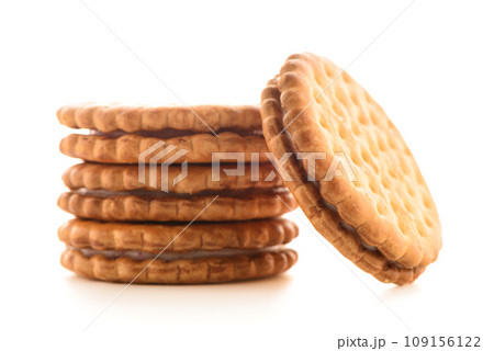 Sandwich biscuits with vanilla filling Sandwich biscuits with vanilla filling 109156122