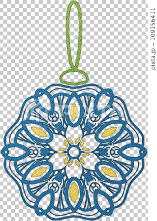 Patchwork Christmas Ball Clipart 109156411