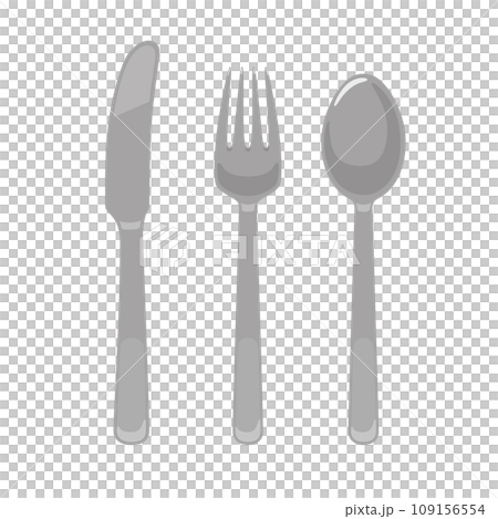 カトラリー(ナイフ・フォーク・スプーン)のイラスト カトラリー(ナイフ・フォーク・スプーン)のイラスト 109156554