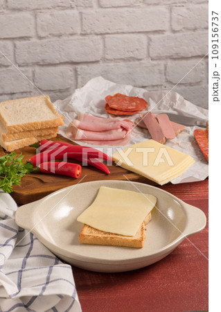 Francesinha on plate preparations 109156737