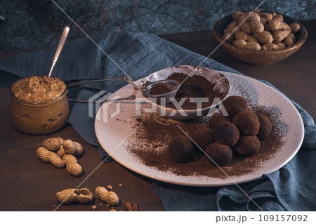 Craft chocolate truffles 109157092