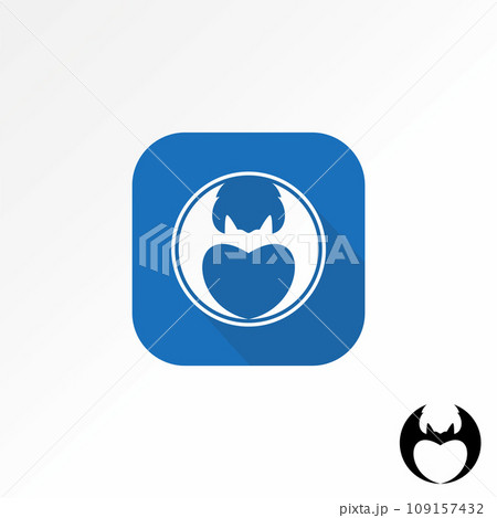 Logo design graphic concept creative premium abstract vector stock unique animal bat on circle negative space love symbol Related clip art heart night Logo design graphic concept creative premium abstract vector stock unique animal bat on circle negative space love symbol Related clip art heart night 109157432