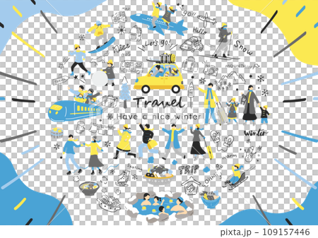 People who enjoy winter travel 109157446
