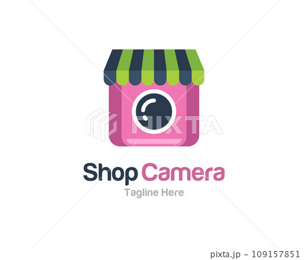 Creative camera store logo design vector template 109157851