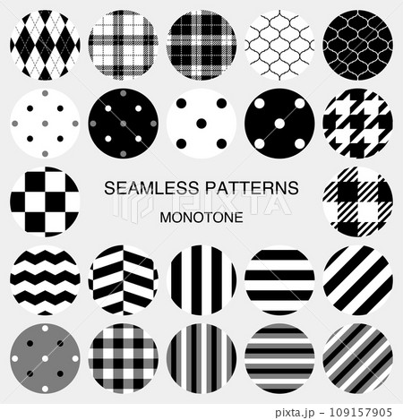 モノトーンのスウォッチ（22種類） 109157905