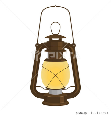 明かりがついたランタンのイラスト 明かりがついたランタンのイラスト 109158293