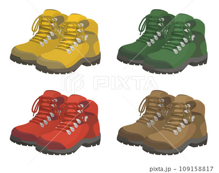 登山靴のイラストセット_アウトドア 登山靴のイラストセット_アウトドア 109158817